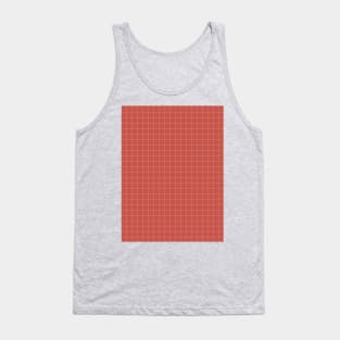 simple red pink lines lines boho grid Tank Top